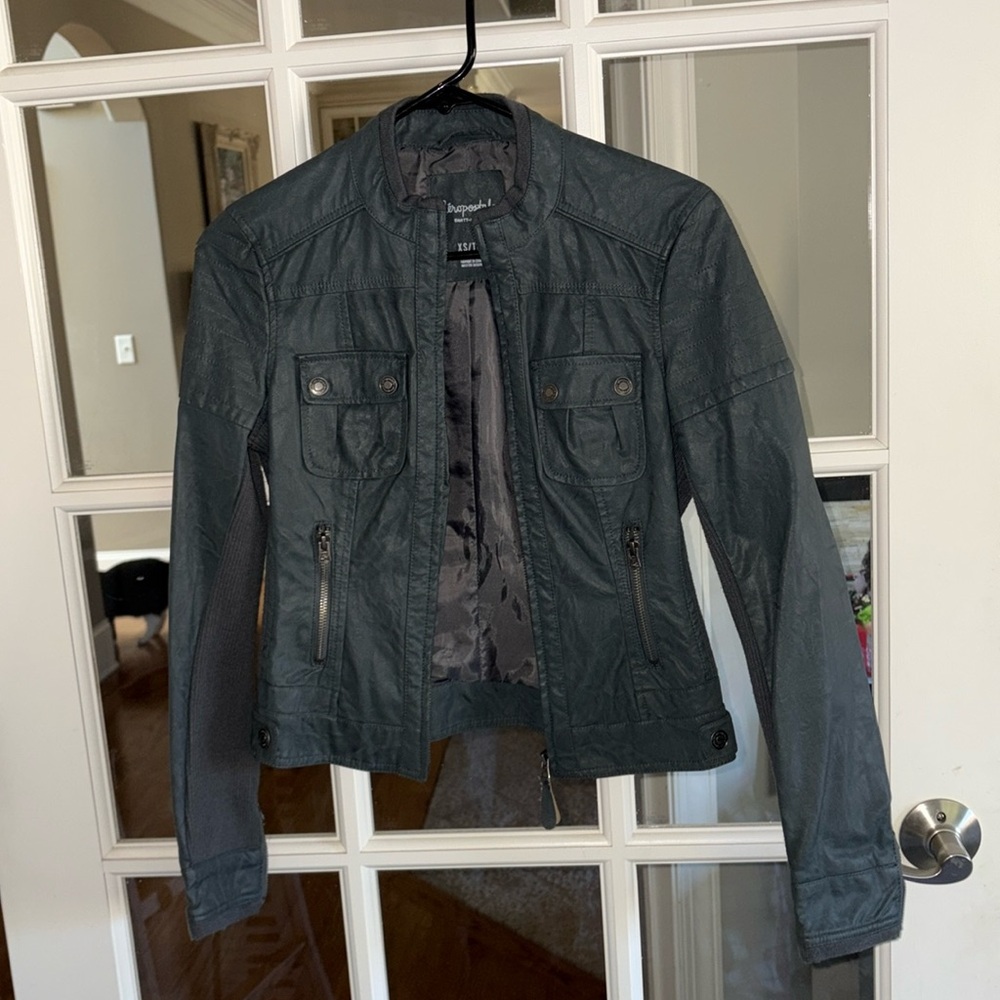 Girls XS imitation leather jacket